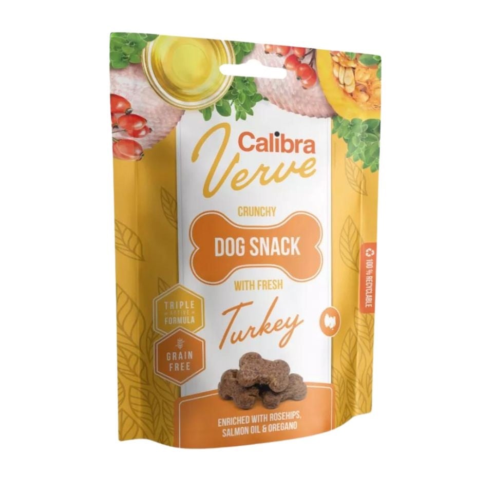 CALIBRA Dog Verve Crunchy Snack Fresh Turkey 150 g Snacks mit Truthahn getreidefrei