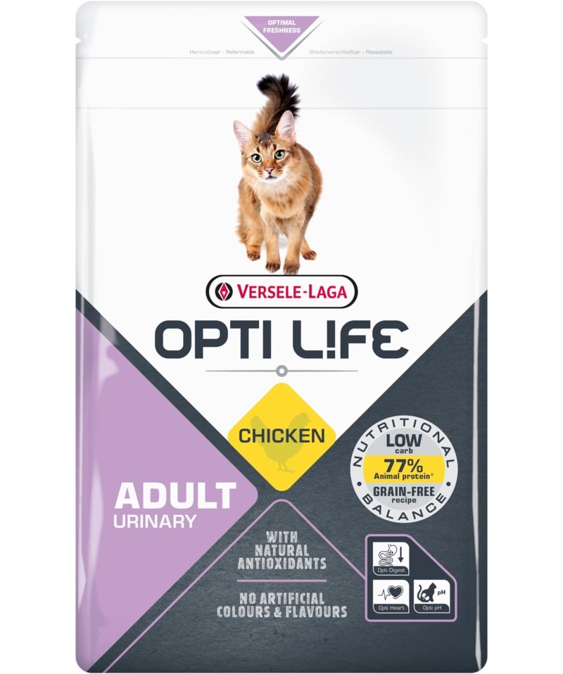 VERSELE-LAGA Opti Life Cat Adult Urinary Chicken 1 kg Futter mit speziellem Schutz für die Harnwege