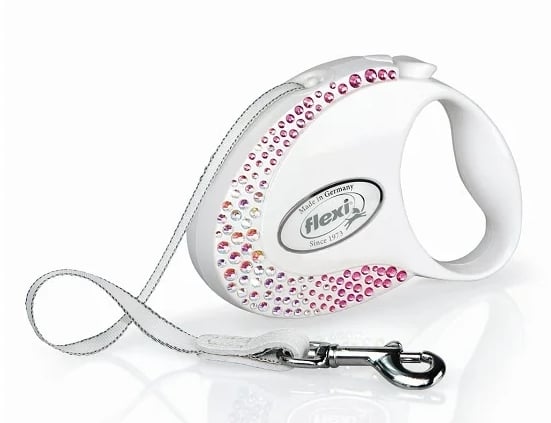FLEXI automatische Hundeleine Glam S Petite Composition weiß 3m