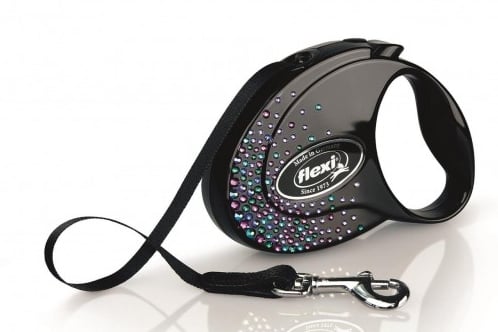 FLEXI Automatik-Hundeleine Glam Splash Mystic M Tape 5m schwarz