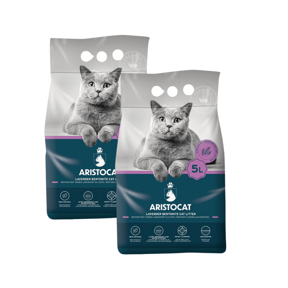 ARISTOCAT Bentonite Plus Bentonit Katzenstreu Lavendel 2 x 5 l