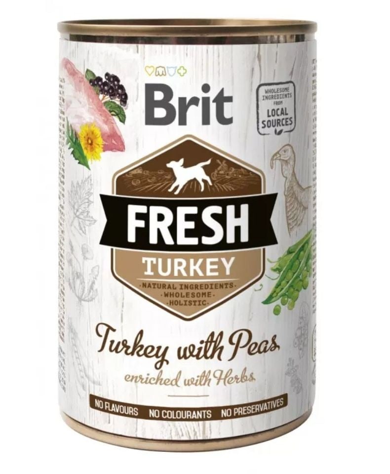 BRIT FRESH turkey & peas 400g