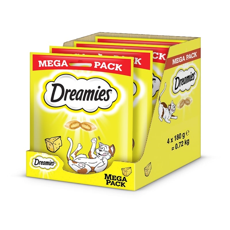 DREAMIES Mega Pack 4x180 g Katzensnacks mit Käse