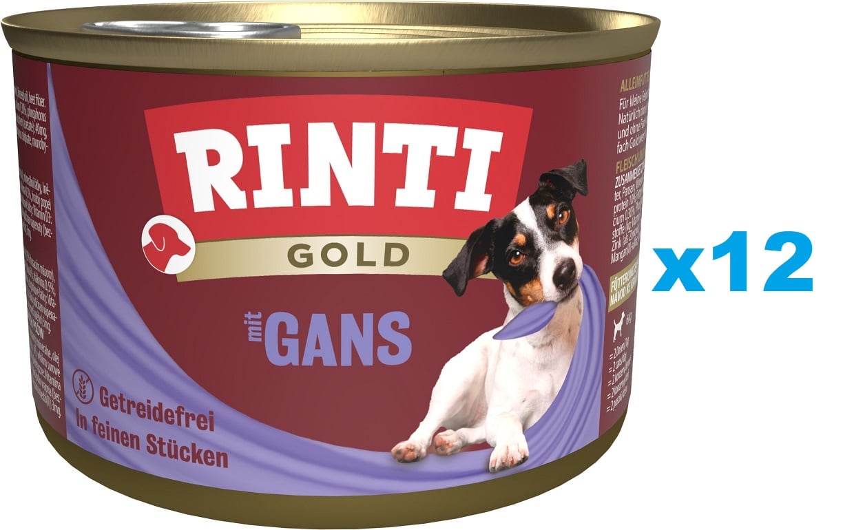 RINTI Gold Goose Mini Gans für kleine Hunderassen 12x185 g