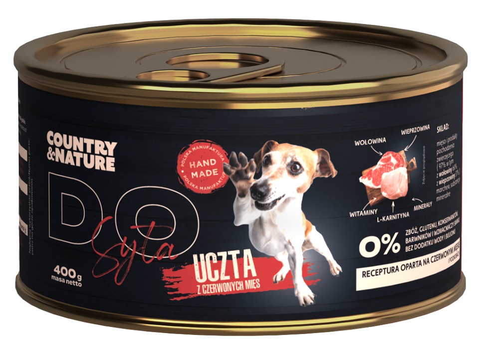 COUNTRY&NATURE Rotes Fleisch-Schmaus Nassfutter für Hunde 400 g