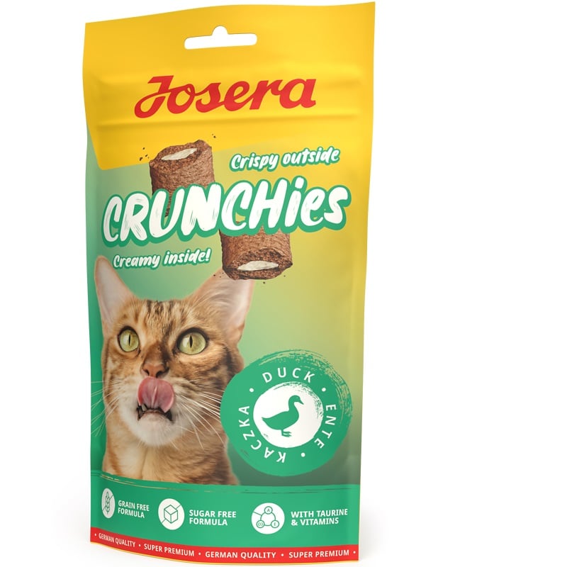JOSERA Crunchies Duck 60 g knusprige Leckerlis mit Ente für Katzen