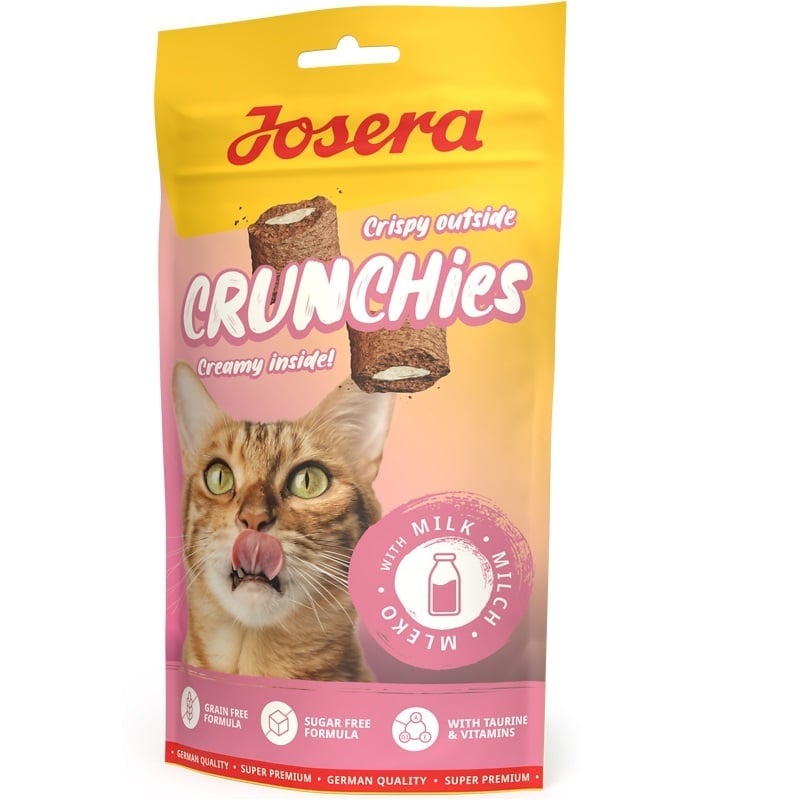 JOSERA Crunchies with Milk 60 g knusprige Leckereien mit Milch für Katzen