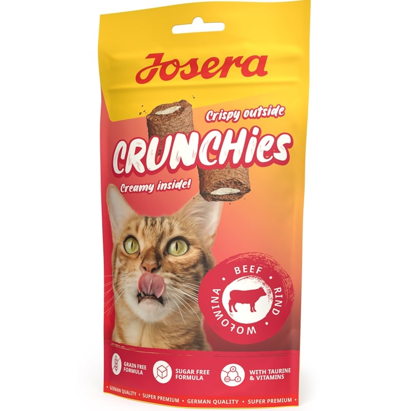 JOSERA Crunchies Beef 60 g knusprige Leckerlis mit Rindfleisch für Katzen