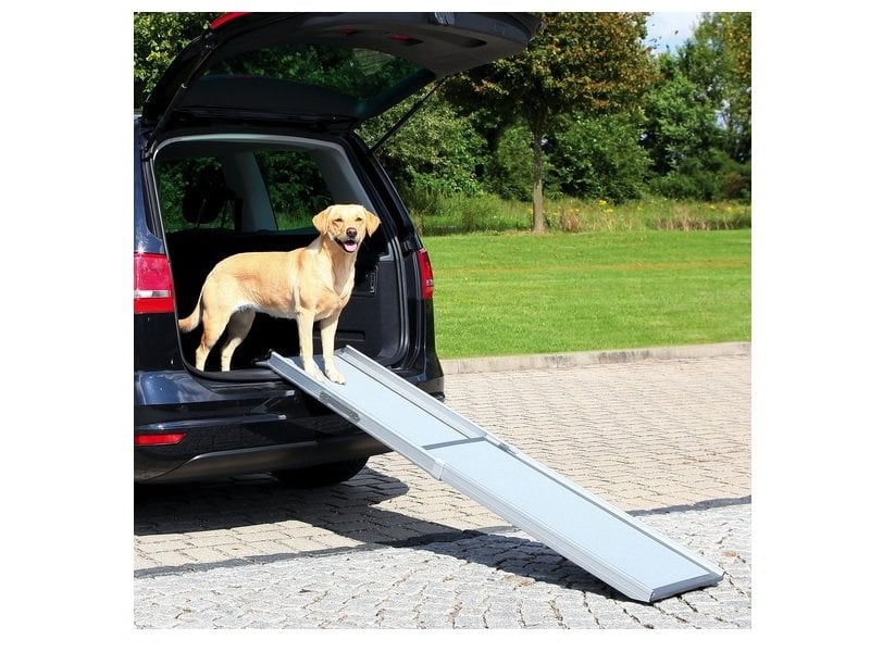 TRIXIE Teleskop-Rampe Petwalk, Aluminium 43 × 100-180 cm