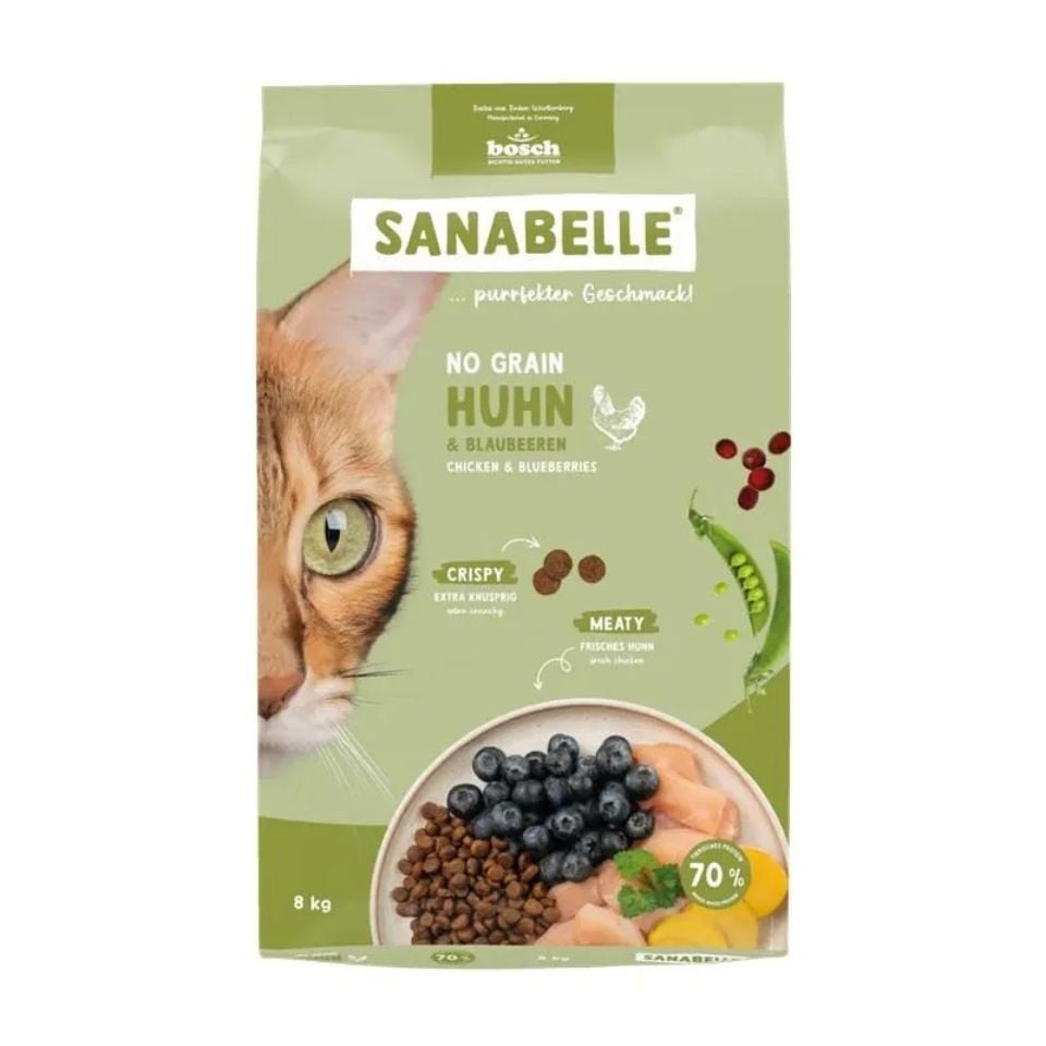 SANABELLE No Grain Huhn 8 kg getreidefreies Futter für Katzen