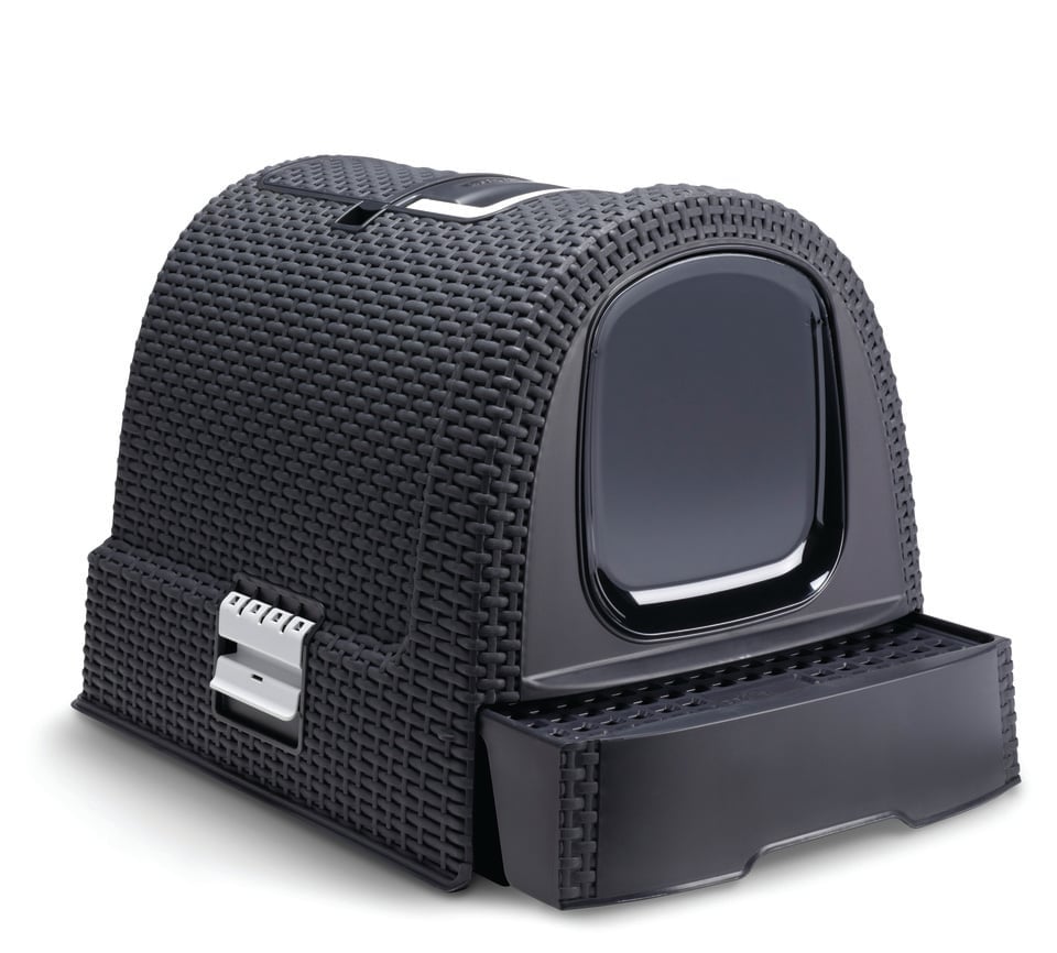 CURVER Katzentoilette 38,5 x 40 x 51 cm grau Rattan