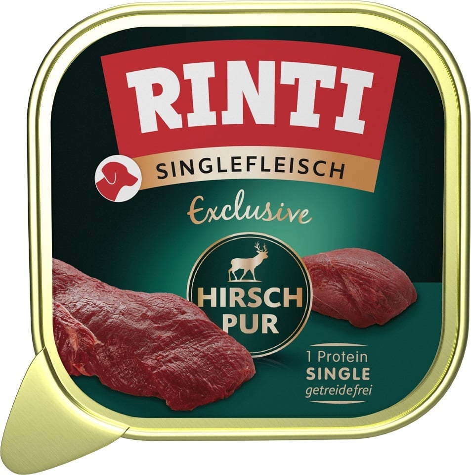 RINTI Singlefleisch Exclusive Venison Pure monoprotein Nahrung mit Wild 150 g
