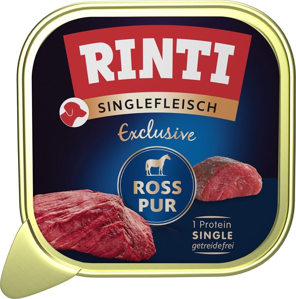 RINTI Singlefleisch Exclusive Horse Pure monoprotein Nahrung mit Pferd 150 g