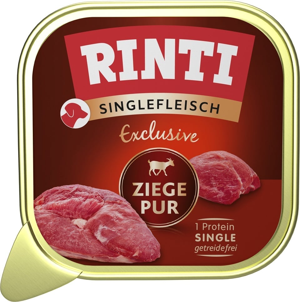 RINTI Singlefleisch Exclusive Goat Pure monoprotein Nahrung mit Ziegenfleisch 150 g
