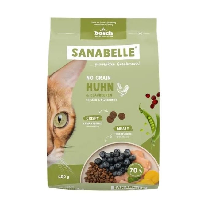 SANABELLE No Grain Huhn 400 g getreidefreies Futter für Katzen