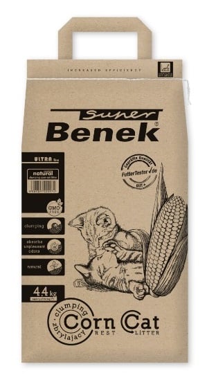 BENEK Super Corn Cat Ultra Natürliches Mais-Katzenstreu 7 l 4,4 kg