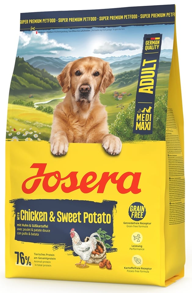JOSERA Chicken with Sweet Potato Adult getreidefreies Futter für mittelgroße und große Rassen 3kg