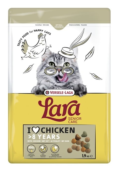 VERSELE-LAGA Lara Senior Chicken Futter mit Huhn für ältere Katzen 1,9 kg