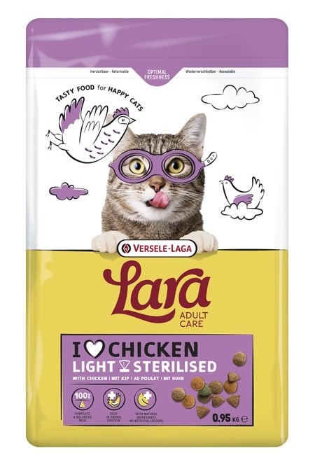VERSELE-LAGA Lara Adult Light Sterilized Futter für sterilisierten Katzen 900g