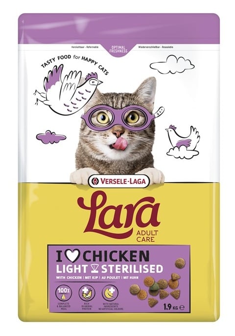 VERSELE-LAGA Lara Adult Light Sterilized Futter für sterilisierten Katzen 1,9 kg