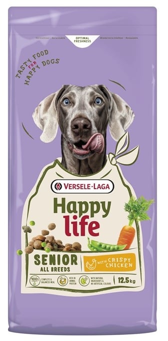 VERSELE-LAGA Happy Life Senior mit Huhn Futter für ältere Hunde 12,5 kg