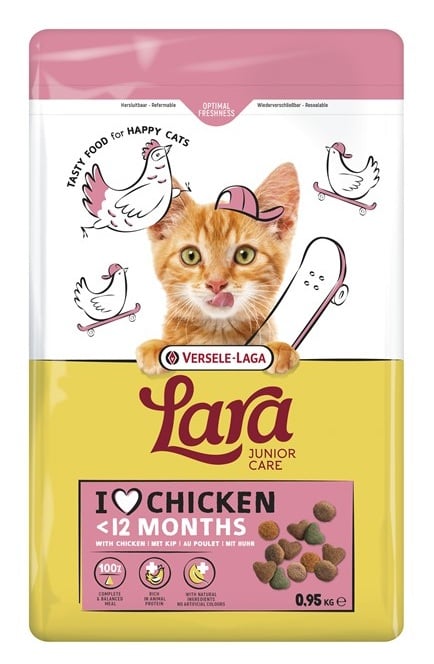 VERSELE-LAGA Lara Junior Chicken Futter mit Huhn für Kätzchen und junge Katzen 950g