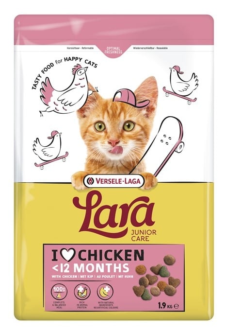 VERSELE-LAGA Lara Junior Chicken Futter mit Huhn für Kätzchen und junge Katzen 1,9 kg