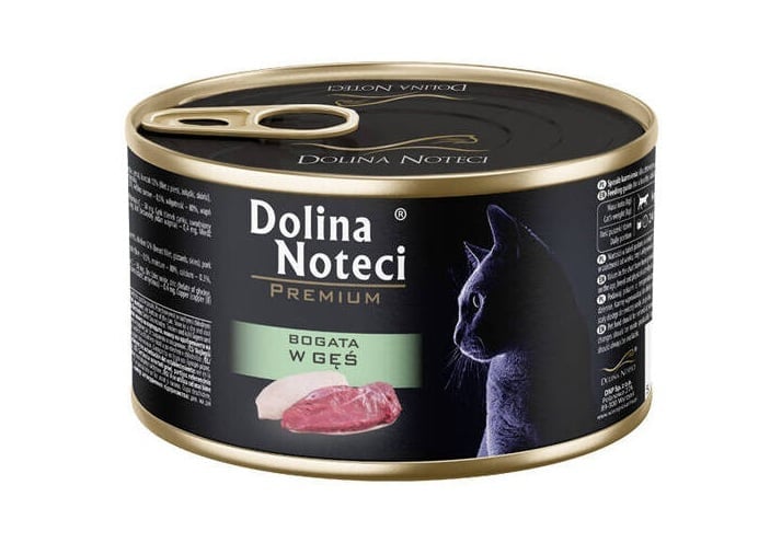 DOLINA NOTECI Premium Nassfutter mit Gans für Katzen 185 g