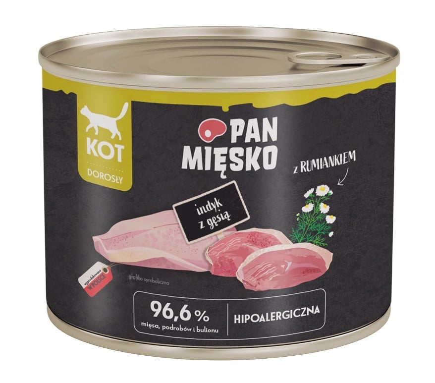 PAN MIĘSKO Nassfutter Pute mit Gans für Katzen 200 g