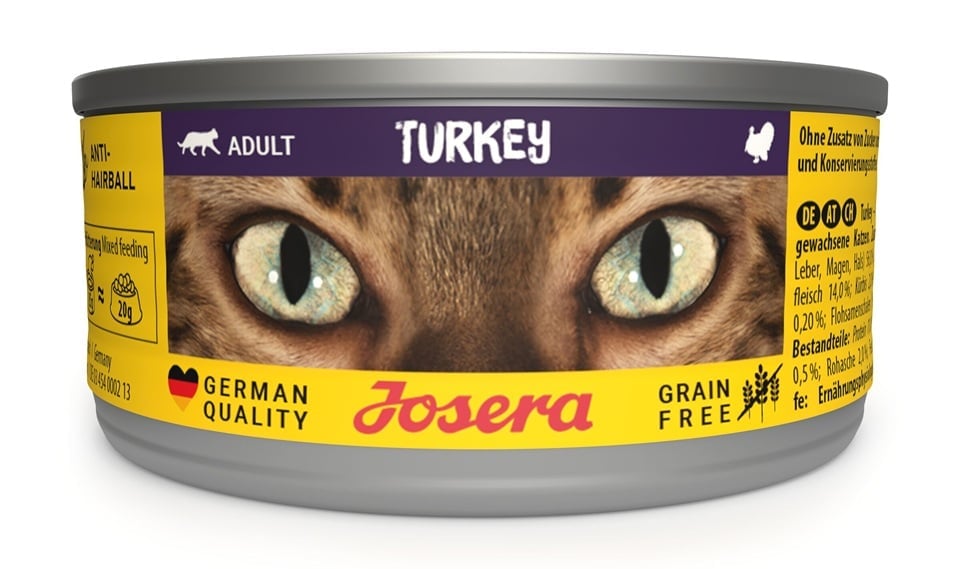 JOSERA Adult Turkey Nassfutter mit Truthahn für adulte Katzen 85g