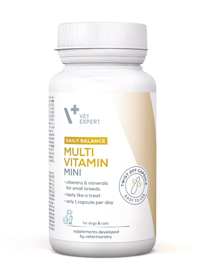 VET EXPERT Daily Balance Multivitamin Mini Vitamine und Mineralien für kleine Hunde und Katzen 30 Kapseln