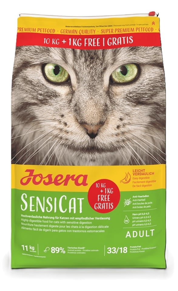 JOSERA SensiCat für empfindliche Katzen 10 kg + 1kg Gratis