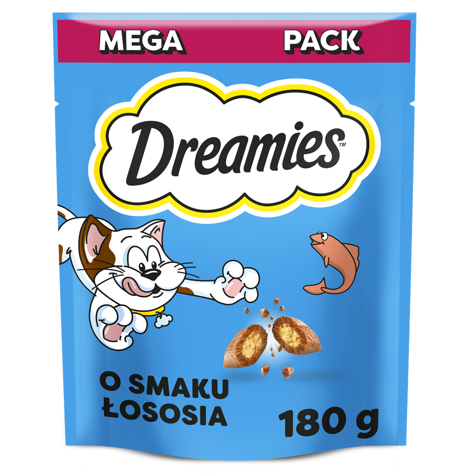 DREAMIES Snacks mit Lachs knusprig für Katzen 180g