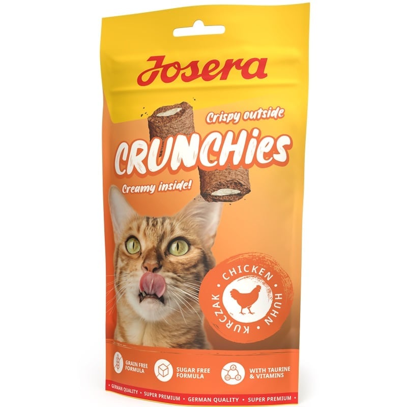 JOSERA Crunchies Chicken knusprige Snacks mit Huhn für Katzen 12x60 g