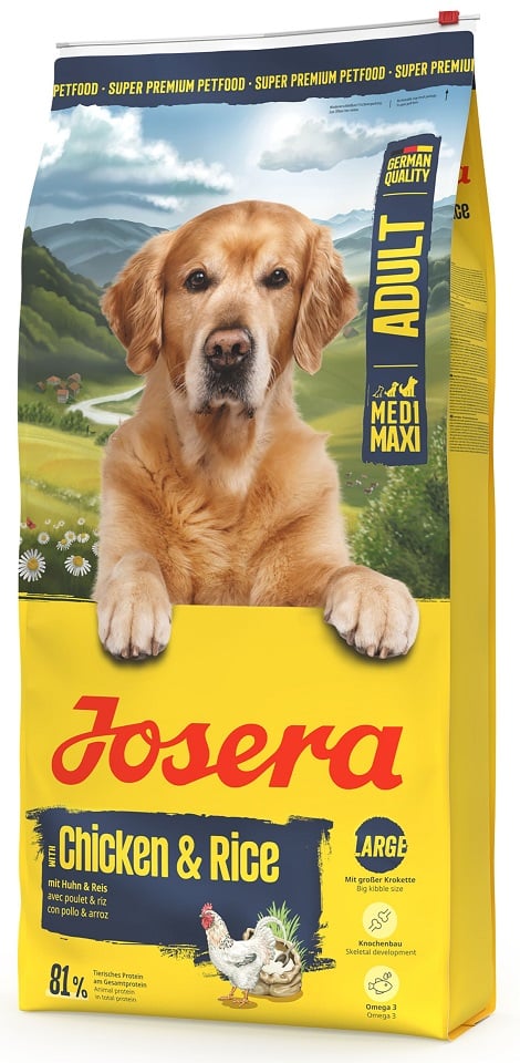 JOSERA Chicken with Rice Adult leicht verdauliches Futter für mittelgroße und große Rassen 12,5kg