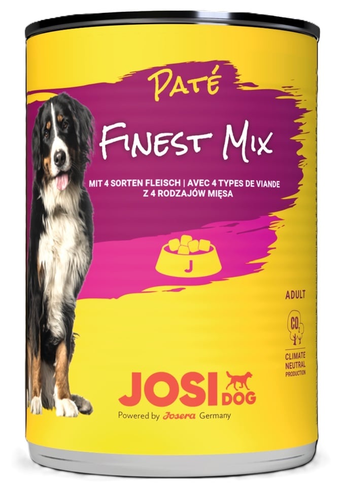 JOSERA JosiDog Pate Finest Mix Pastete mit 5 verschiedenen Fleischsorten für Hunde 800g
