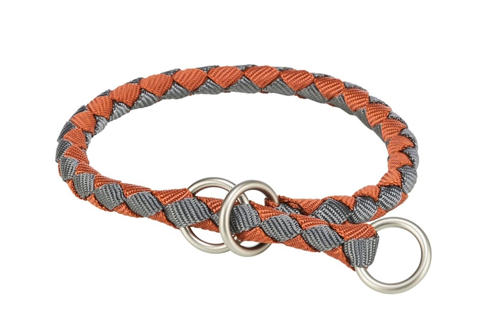 TRIXIE Cavo Zugstop-Halsband für Hunde S: 30–36 cm/o 12 mm rostrot/grafit