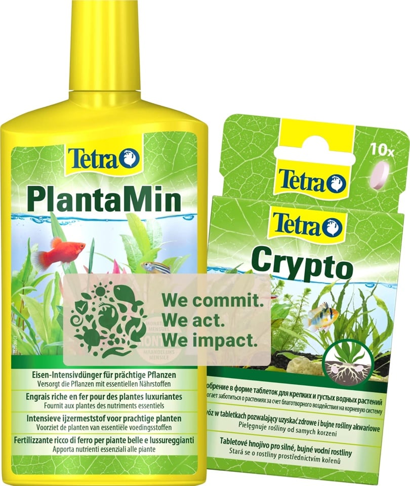 TETRA Dünger für Aquarienpflanzen PlantaMin 500 ml + Crypto 10 Tabl. Pflanzendünger und Wurzelmittel Gratis