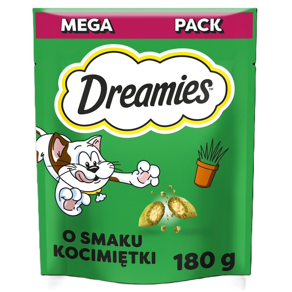 DREAMIES Snacks mit Katzenminze knusprig für Katzen 180g
