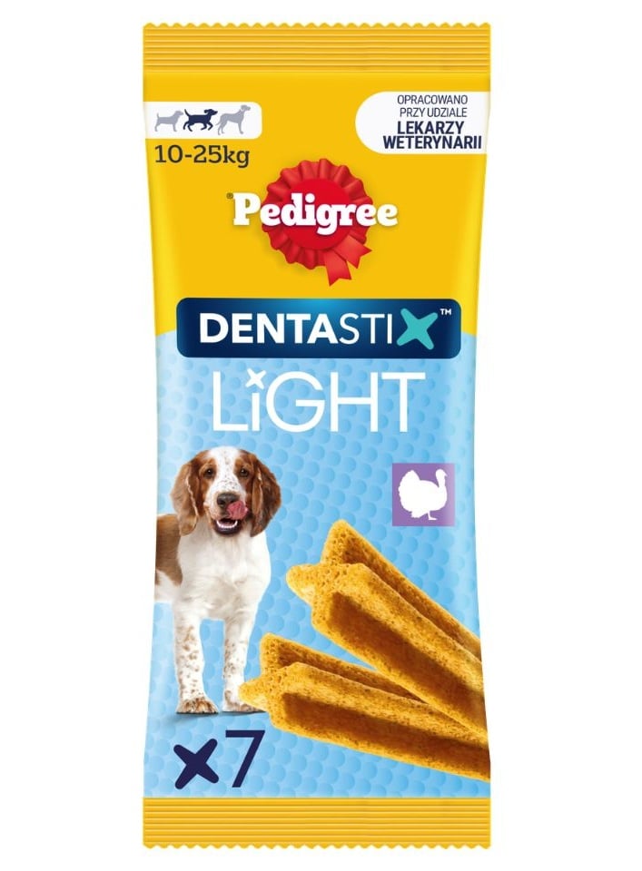 PEDIGREE Dentastix Light Dental Chews M, 7 Stück dental Snacks für Hunde mittelgroßer Rassen