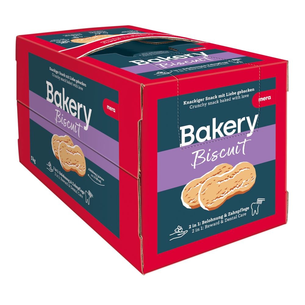 MERA Bakery Biscuit knusprige Kekse ca. 8 cm für Hunde Belohnung & Zahnplege 5 kg