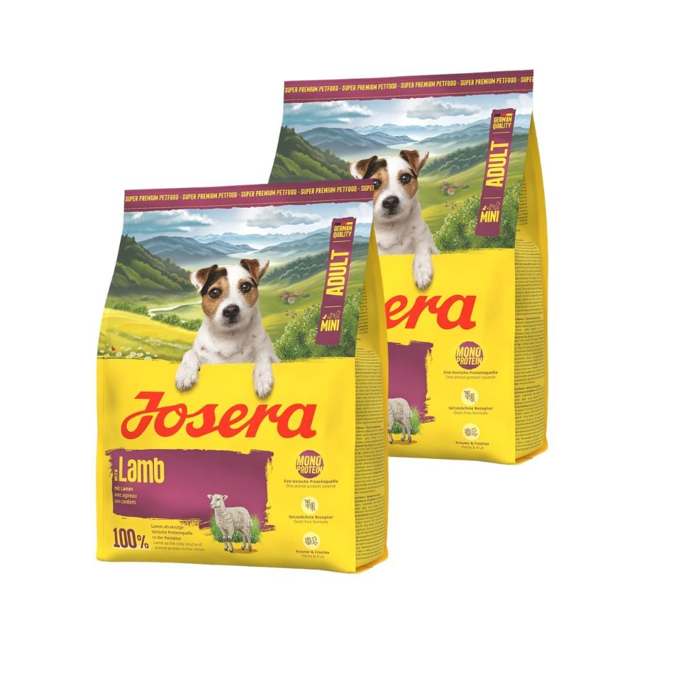 JOSERA Lamb Adult Mini monoprotein Futter für kleine Hunde 2x900g