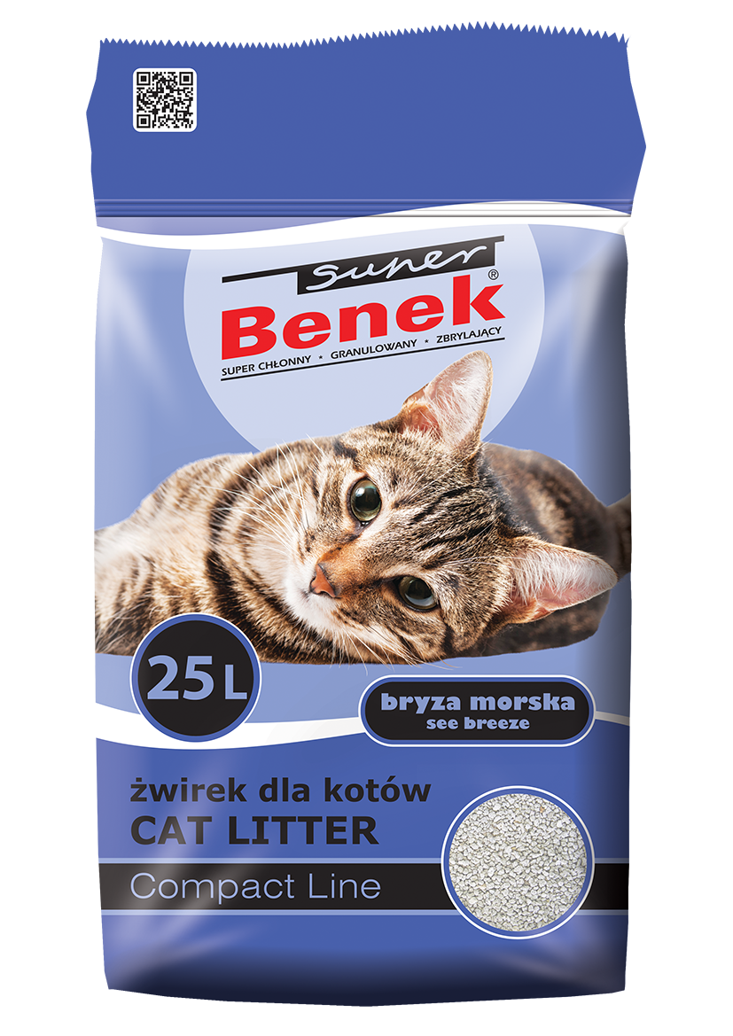 BENEK Super Compact Seebrise Katzenstreu 25 l x 2 (50 l)