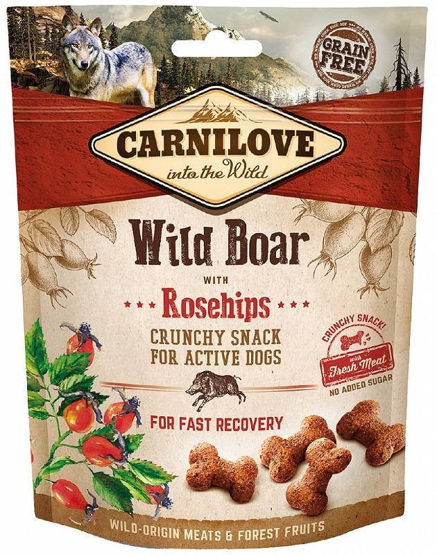 CARNILOVE Crunchy snacks Knusprige Leckerbissen mit Wildschwein und Hagebutte 200 g