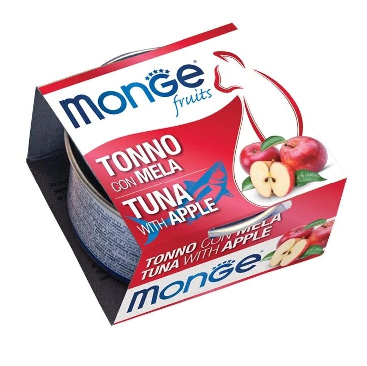 MONGE Fruit Cat Katzenfutter Thunfisch mit Apfel 80 g