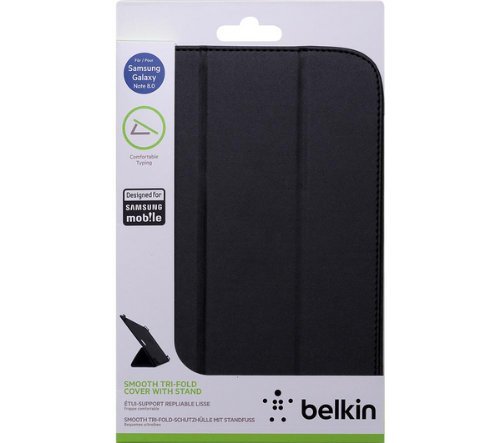 Belkin Smooth Tri-Fold Cover Kunstleder für Samsung Galaxy Note 8 schwarz
