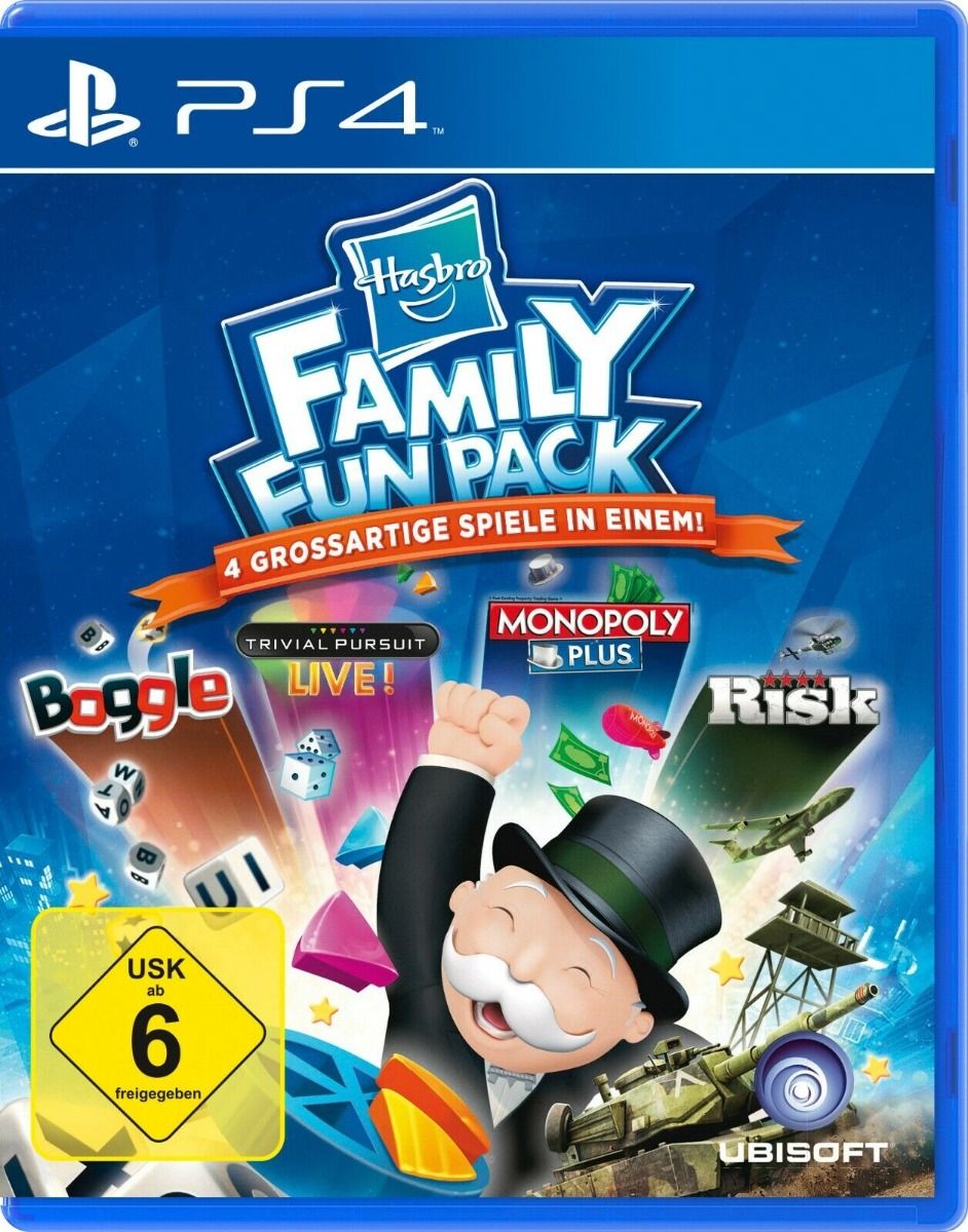 Hasbro Family Fun Pack PS4 Sony PlayStation 4 Spiel Familienspiel Monopoly 