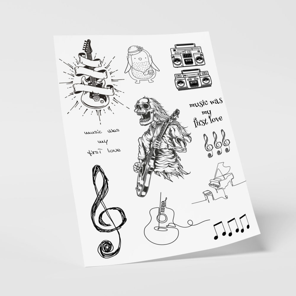 Tattoo Set N°33 'Musicmaker' A4