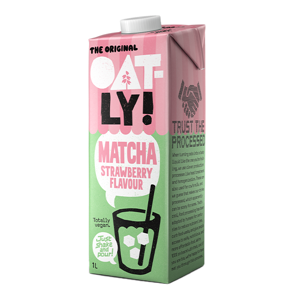 Oatly Haferdrink Matcha Strawberry Flavour, 1 Liter
