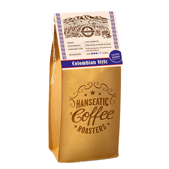 Hanseatic Coffee Company Colombian Style, 250g ganze Bohne